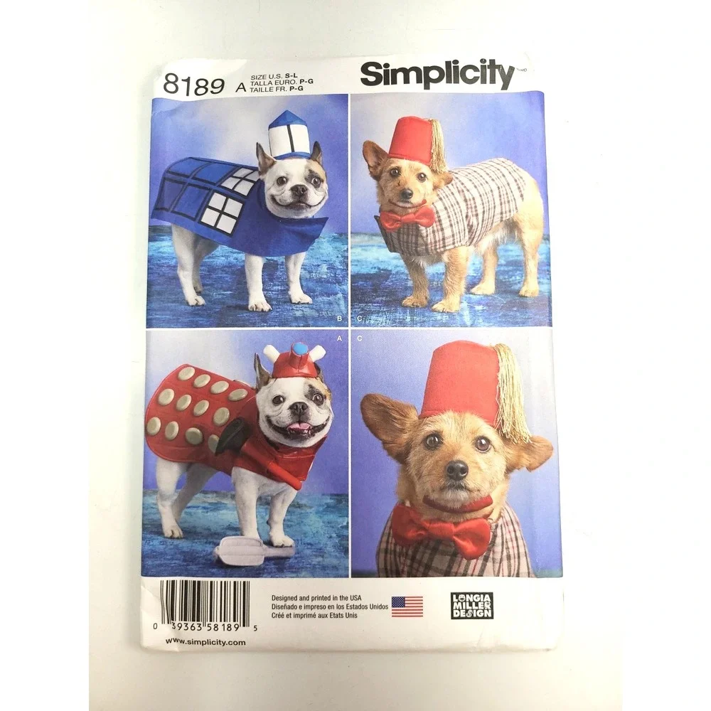 Simplicity 8189 Sewing Patttern A Sz‎ S-L Factory Fold Uncut